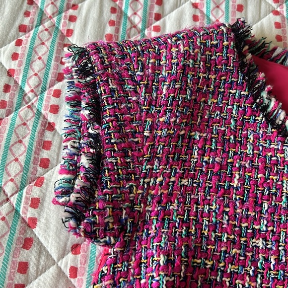 J. Crew Size 6 Pink Tweed Sheath Dress - Picture 3 of 8